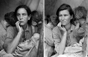 Foto originală: Dorothea Lange